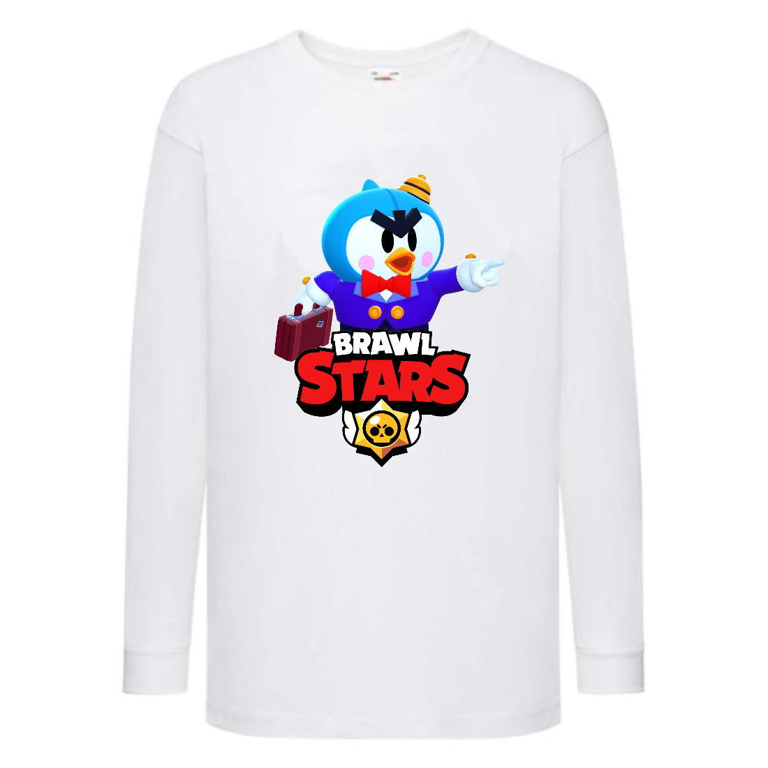 

Лонгслив реглан Brawl Stars Mr.P. (Бравл Старс Мистер П) белая (BRST wh) 104 см
