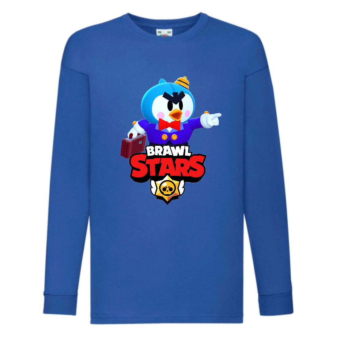 

Лонгслив реглан Brawl Stars Mr.P. (Бравл Старс Мистер П) синяя (BRST blu) 104 см