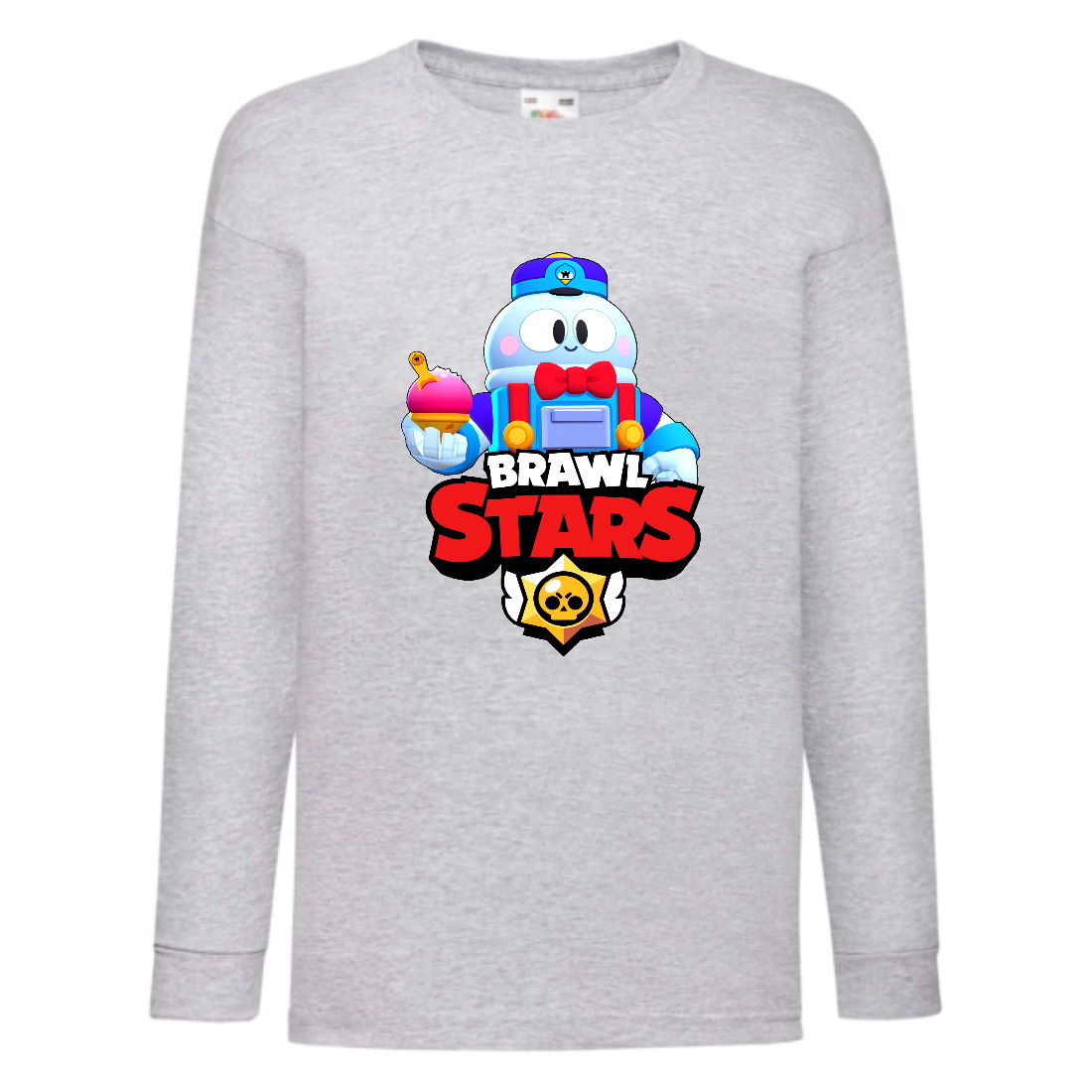 

Лонгслив реглан Brawl Stars Lou (Бравл Старс Лу) серая (BRST gry) 104 см