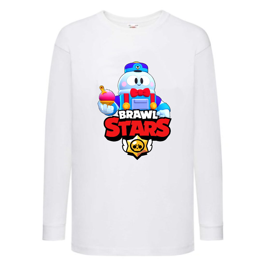 

Лонгслив реглан Brawl Stars Lou (Бравл Старс Лу) белая (BRST wh) 116 см