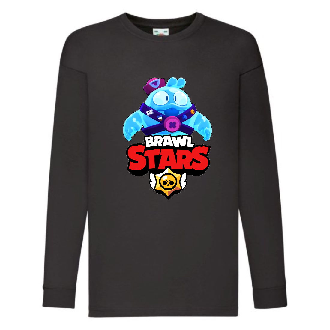 

Лонгслив реглан Brawl Stars Squeak (Бравл Старс Скуик) черная (BRST blc) 104 см
