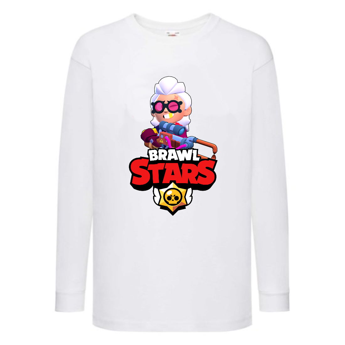 

Лонгслив реглан Brawl Stars Belle (Бравл Старс Бэлль) белая (BRST wh) 104 см