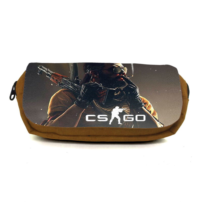 

Школьный пенал Контр Страйк органайзер универсальный (CSGO-002-brown) коричневый