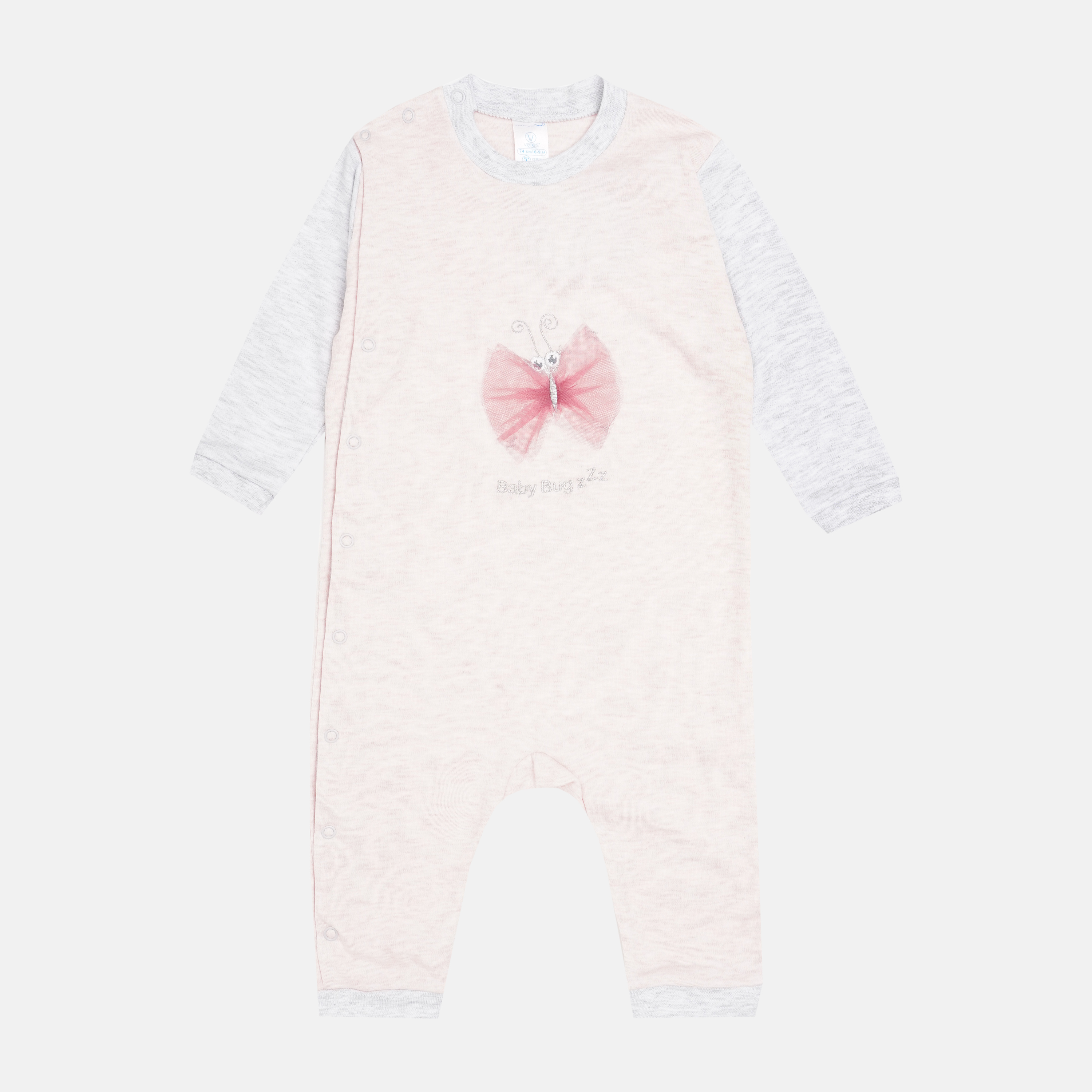 

Человечек Baby Veres Bugs pink 101-23.91-1 74 см Розовый с серым (ROZ6400048463)