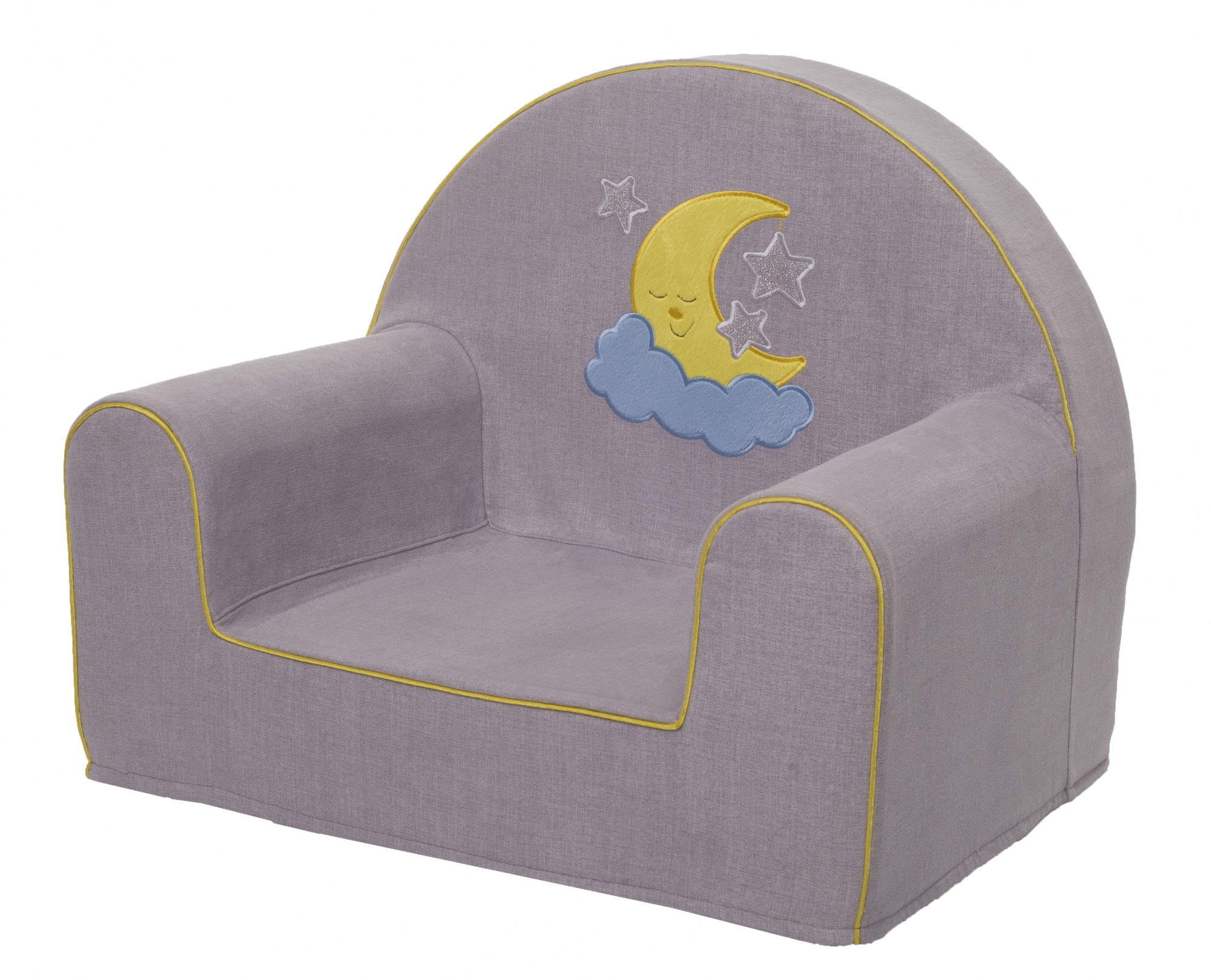 

Детское бескаркасное кресло Love my chair "Месяц и звёзды", серое