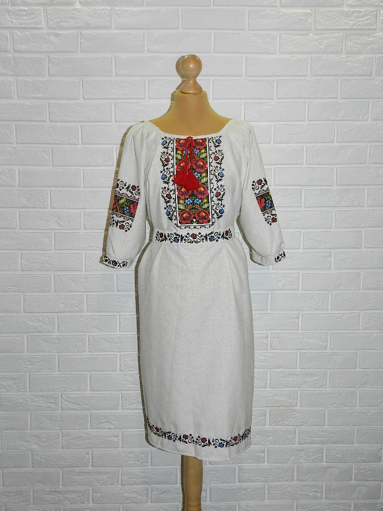 

Сукня-вишиванка з льону NovaKoza р.(арт.327, Сукня-вишиванка з льону NovaKoza р.56(арт.327)