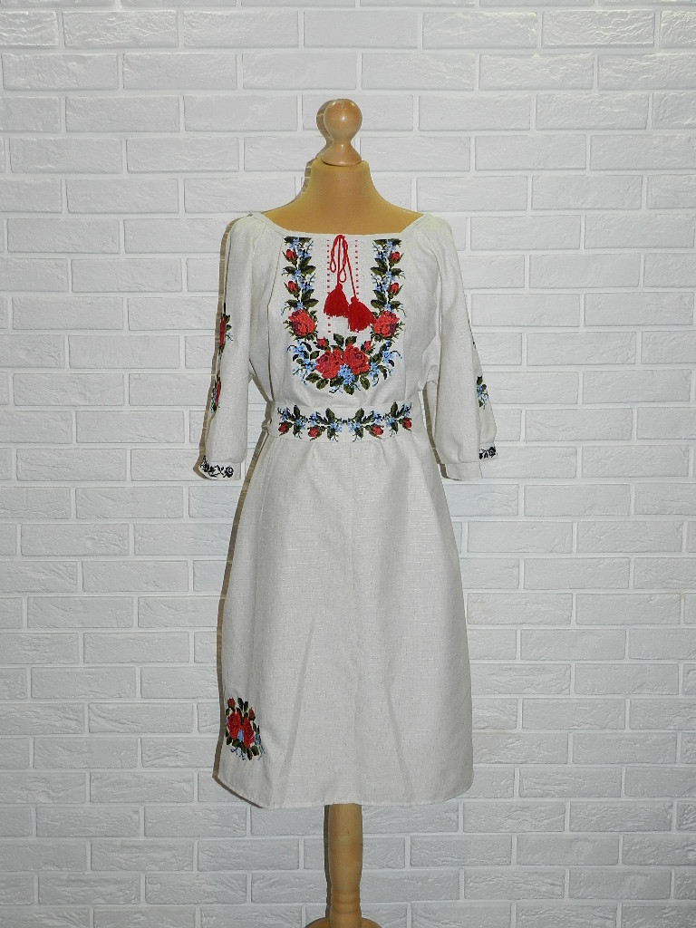 

Сукня-вишиванка з льону NovaKoza р.(арт.328, Сукня-вишиванка з льону NovaKoza р.58(арт.328)