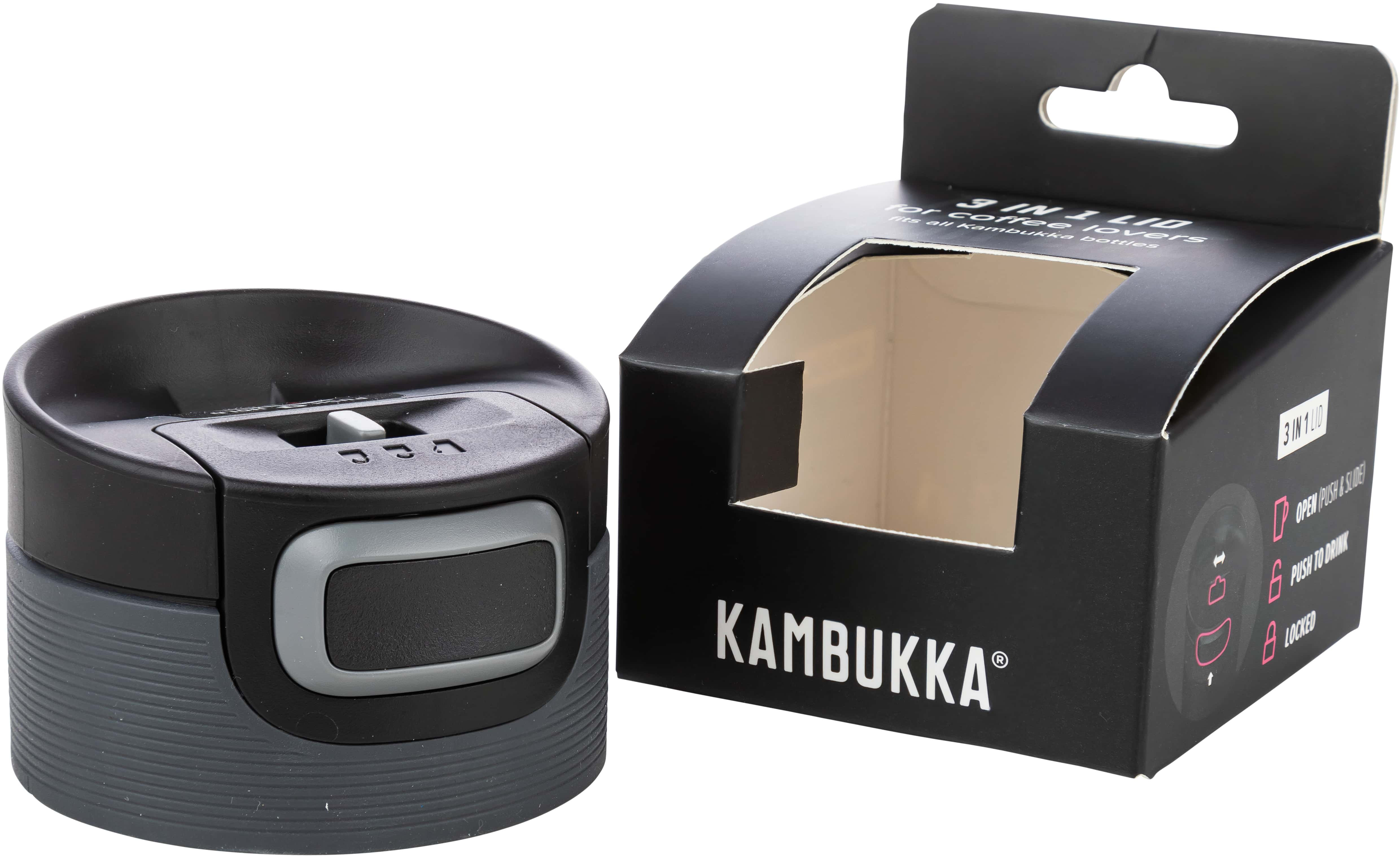 

Крышка Kambukka 3 в 1 Etna с технологией Snapclean черная