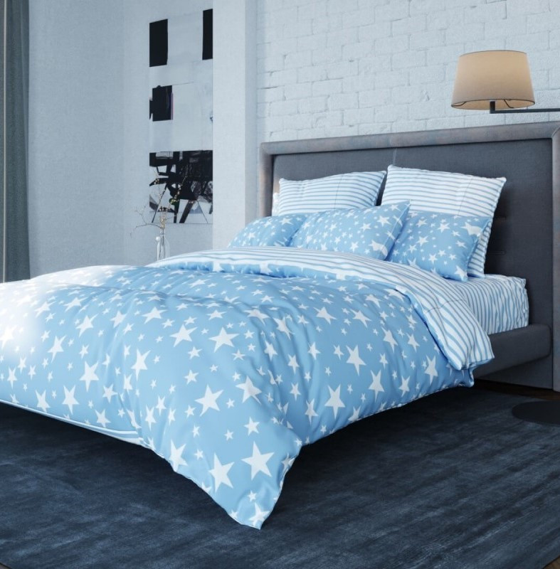 

Комплект постельного белья ТЕП Ranforce Star Blue двуспальный 180 х 215 см ранфорс (2-00887-07419)