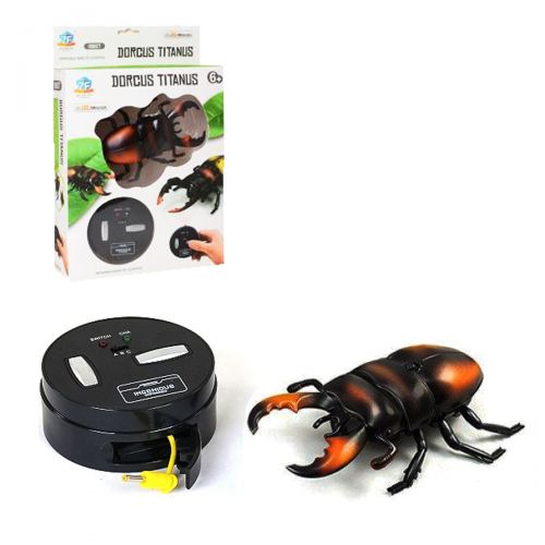 

Игрушечный жук на р/у (радиоуправлении) ZF Dorcus Titanus черно-оранжевый (9996E-F)
