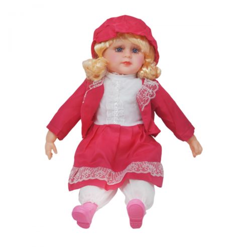 

Мягкая игрушка кукла WL Toys 54 см в малиновом платье и шляпке (sv-79)