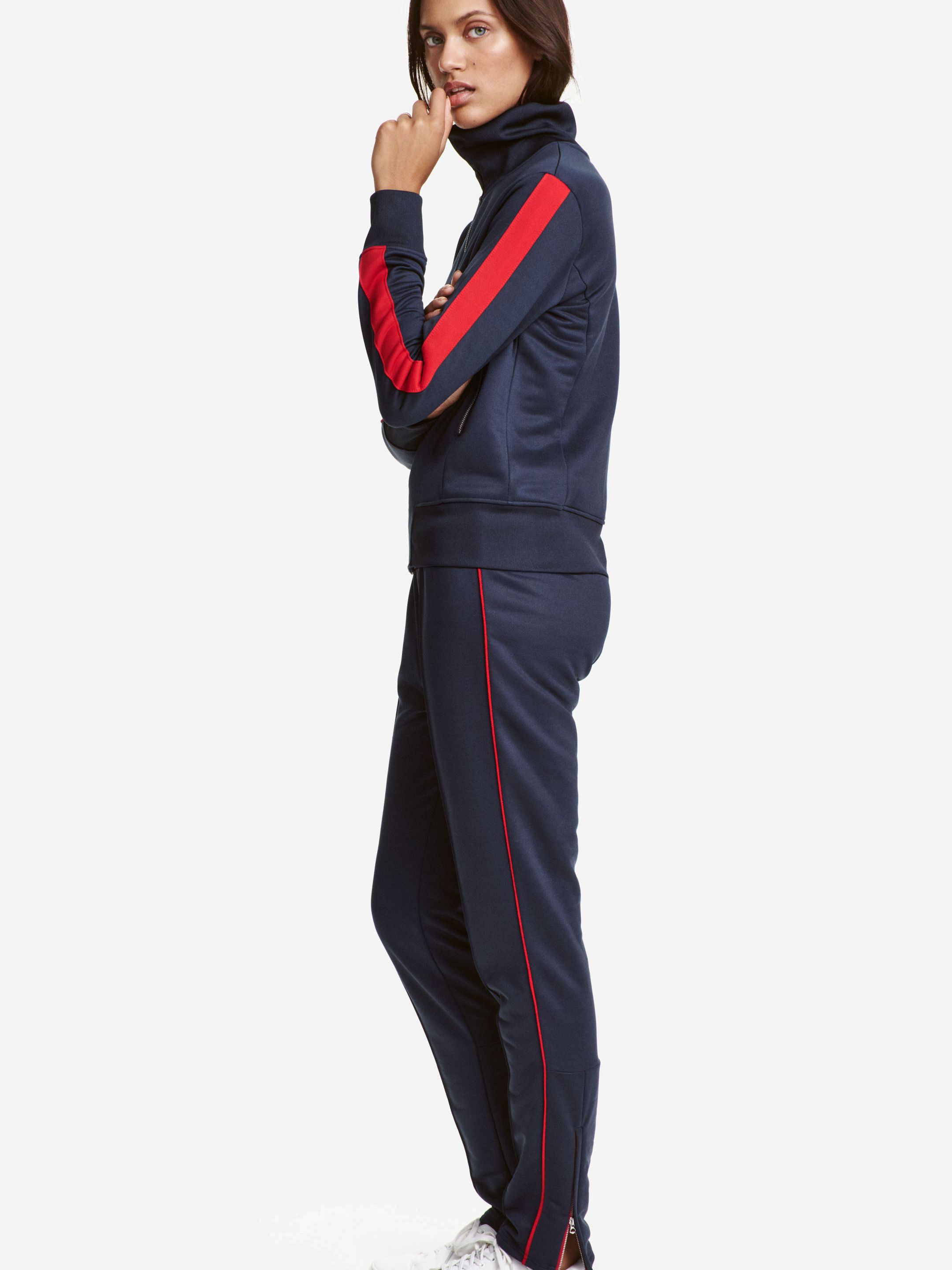 

Брюки H&M 4633694-ACNL 36 Темно-синие с красным
