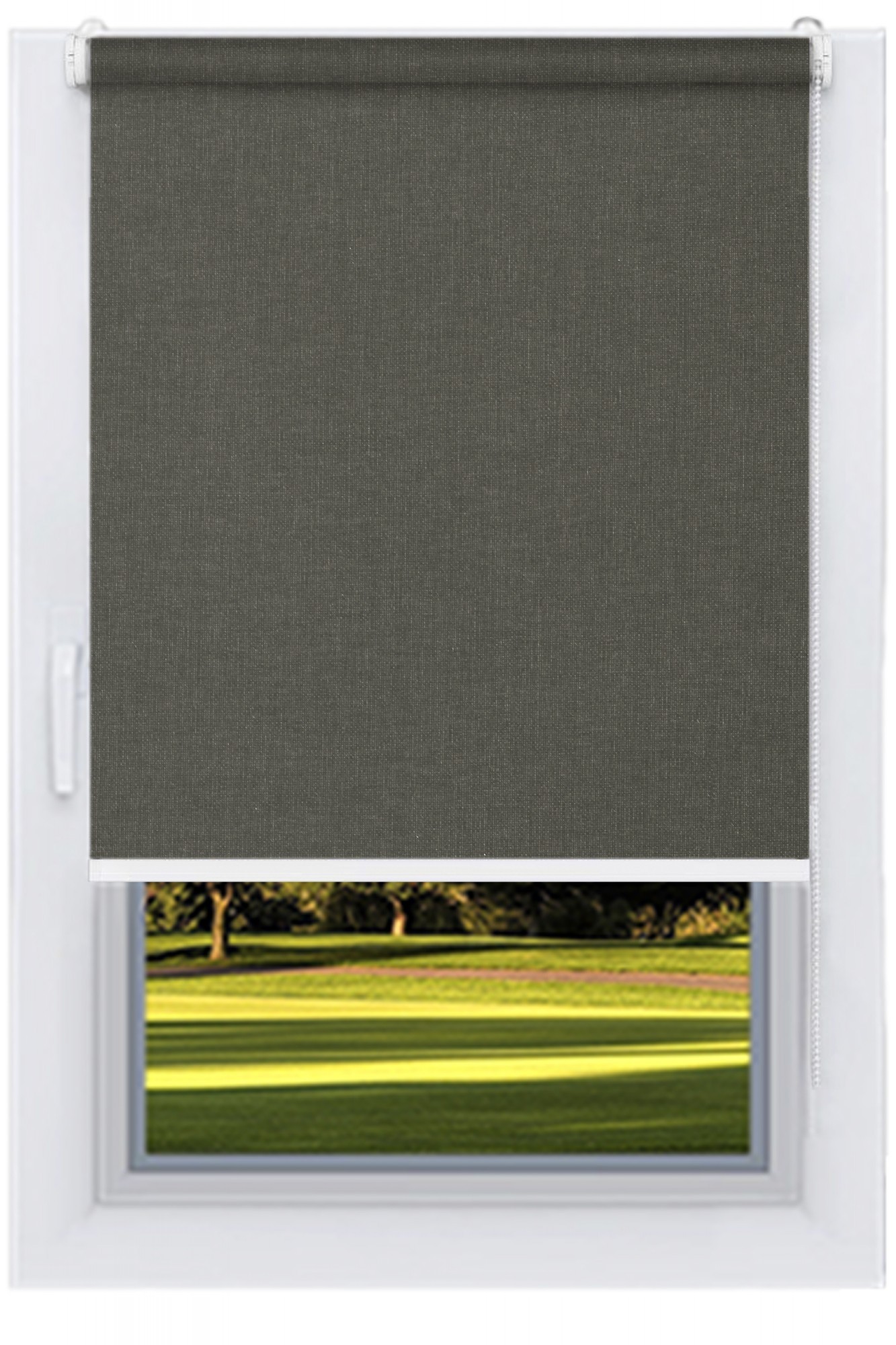 

Ролета тканевая DECOLUX 40x160 ,Reflex Classic,9119,Темно- серый,Мини 19 белый