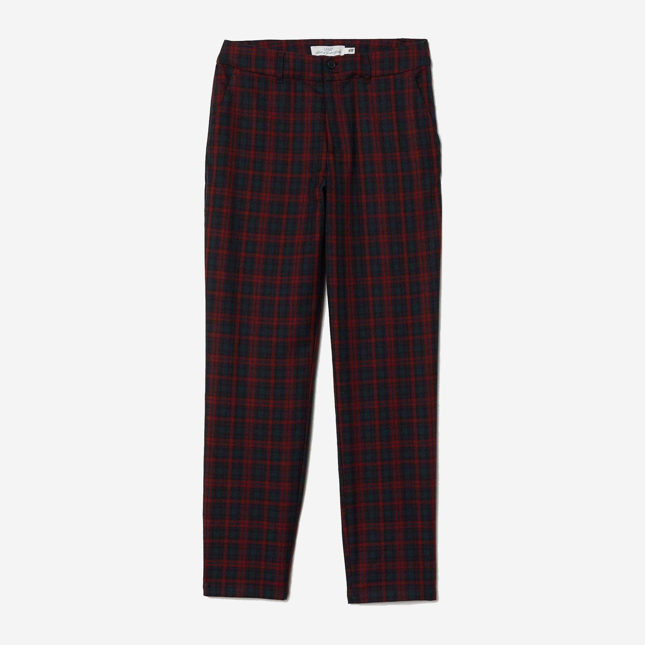 

Брюки H&M 6589788-ABIG 38 Темно-синие с красным