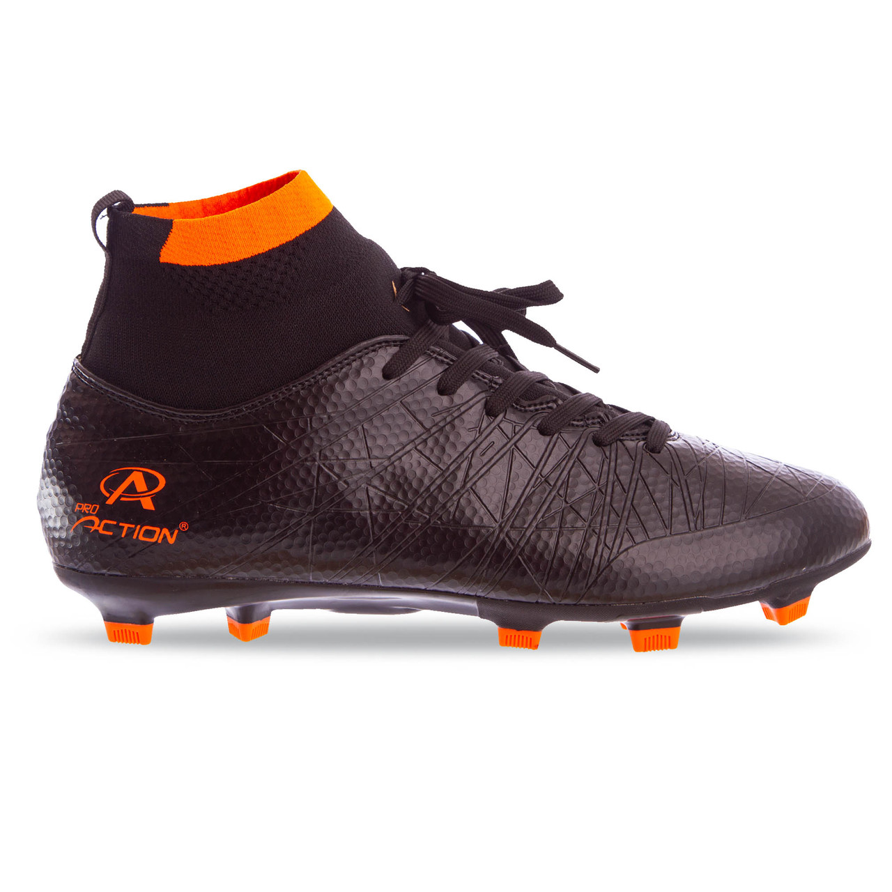 

Бутсы футбольные с носком Pro Action Sprinter PRO-1000-22B размер 45 Black-Orange