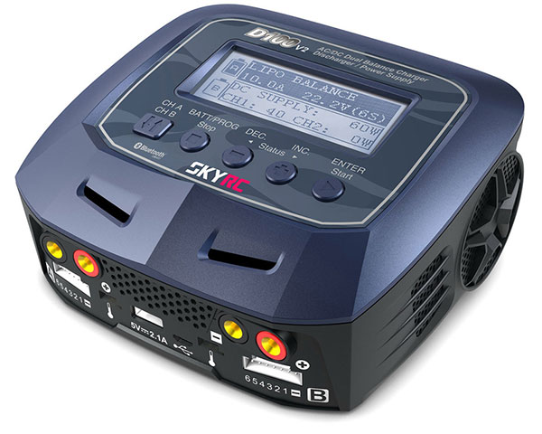 

Зарядное устройство SkyRC D100 V2 20A/200W с/БП двухпортовое Voice Guide