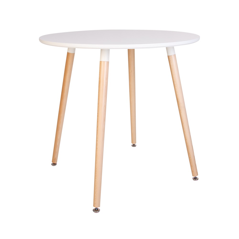 

Обеденный стол из дерева/ДСП MODERN WOOD 4L H19 D800 Новый стиль цвет белый