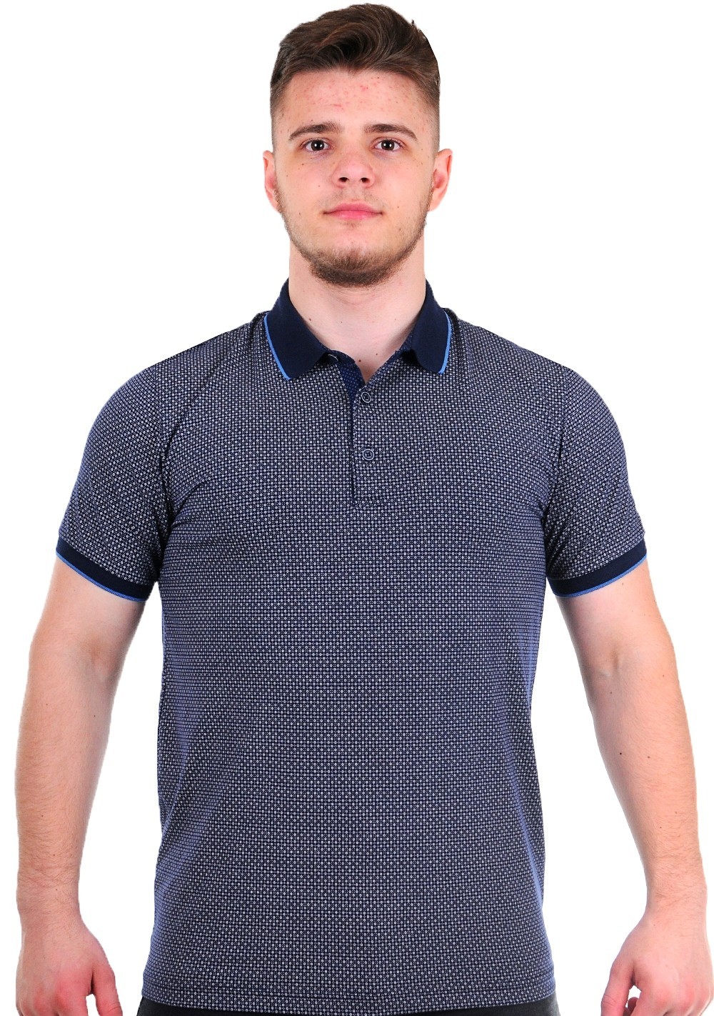 

Футболка-поло LE GUTTI 21-1719-02  тёмно-синяя, Футболка-поло LE GUTTI 21-1719-02 L тёмно-синяя