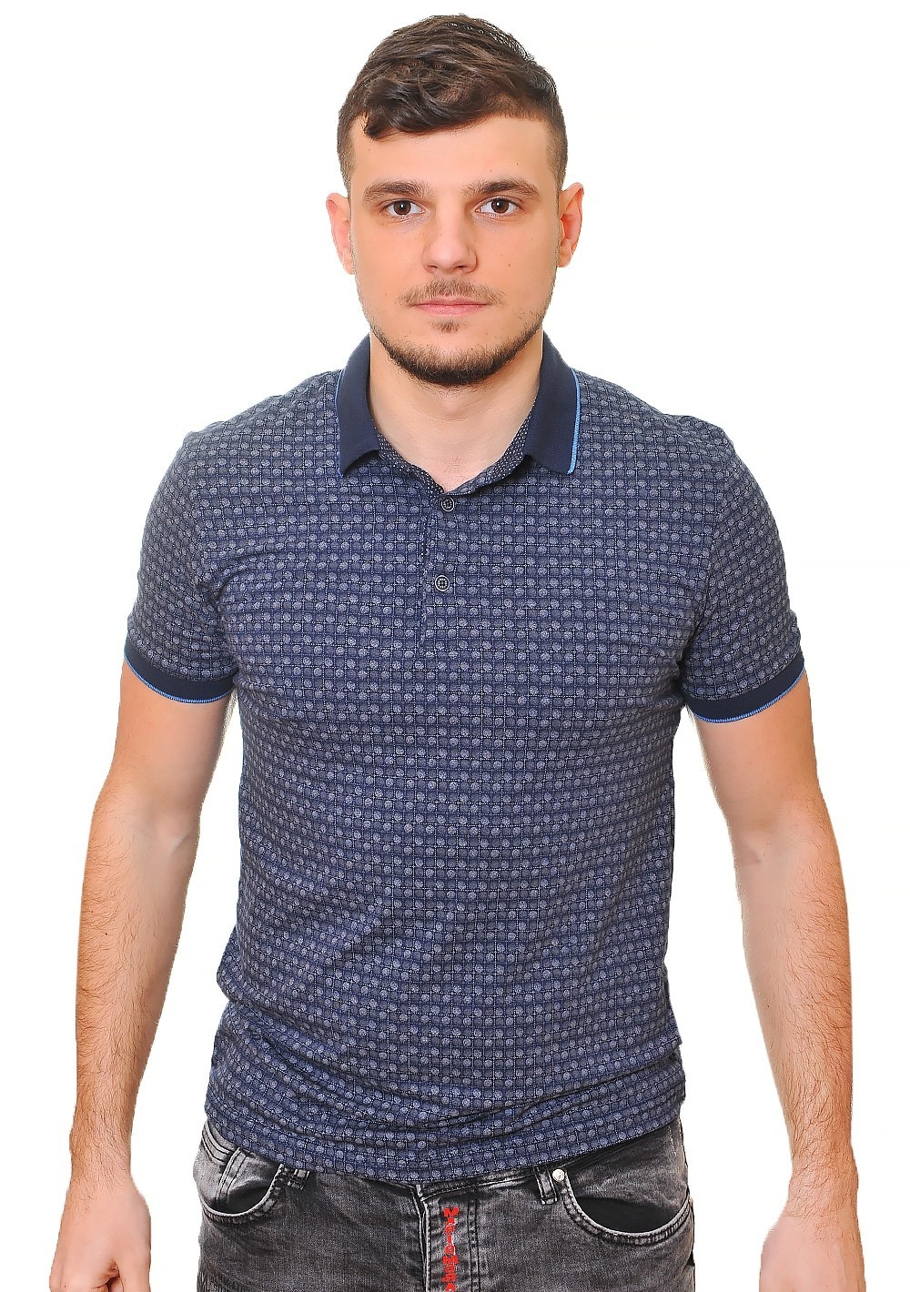 

Футболка-поло LE GUTTI 21-1708-02  тёмно-синяя, Футболка-поло LE GUTTI 21-1708-02 XL тёмно-синяя