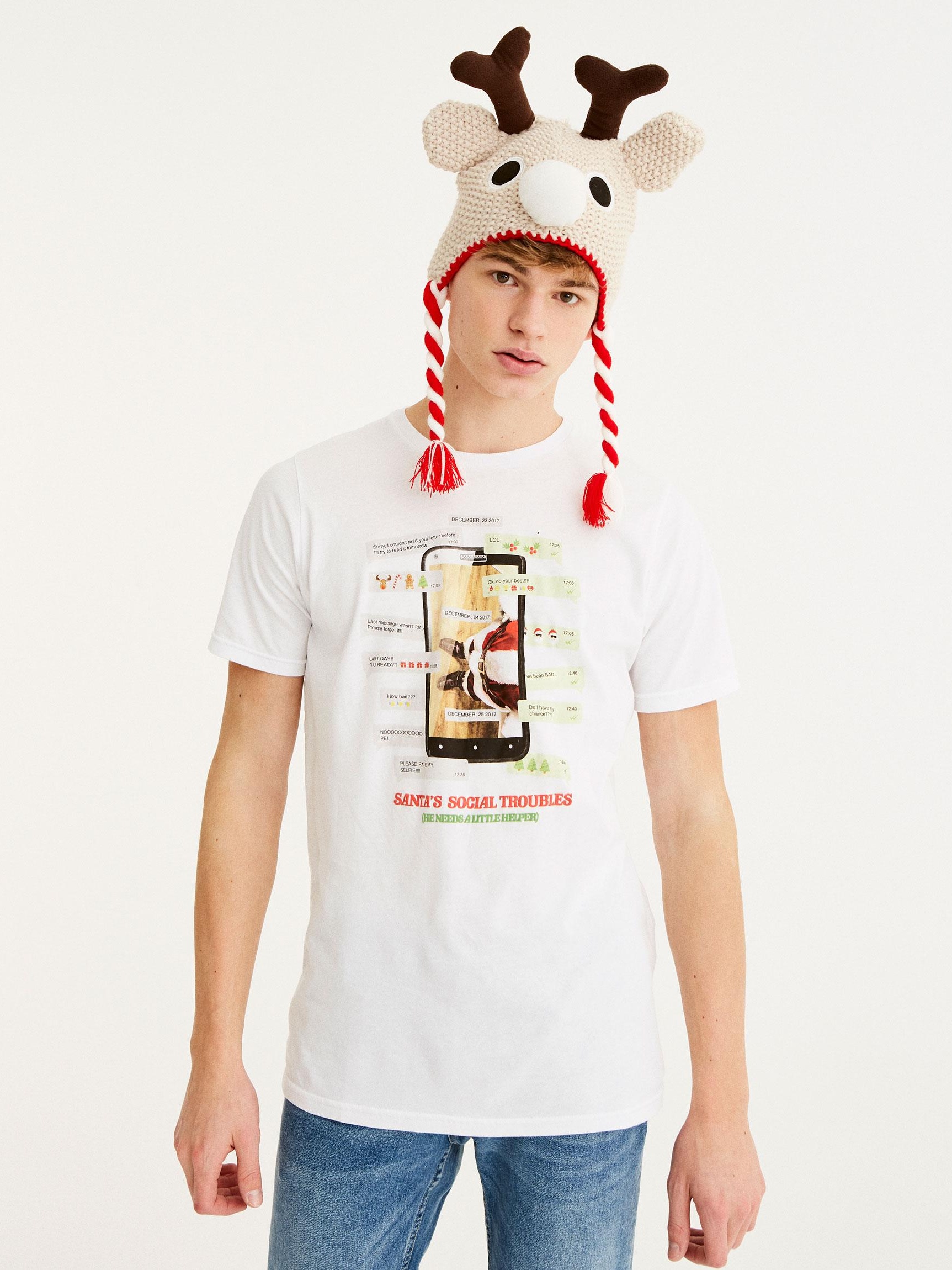 

Футболка Pull & Bear 9236/516/250-AAPT S Белая с принтом