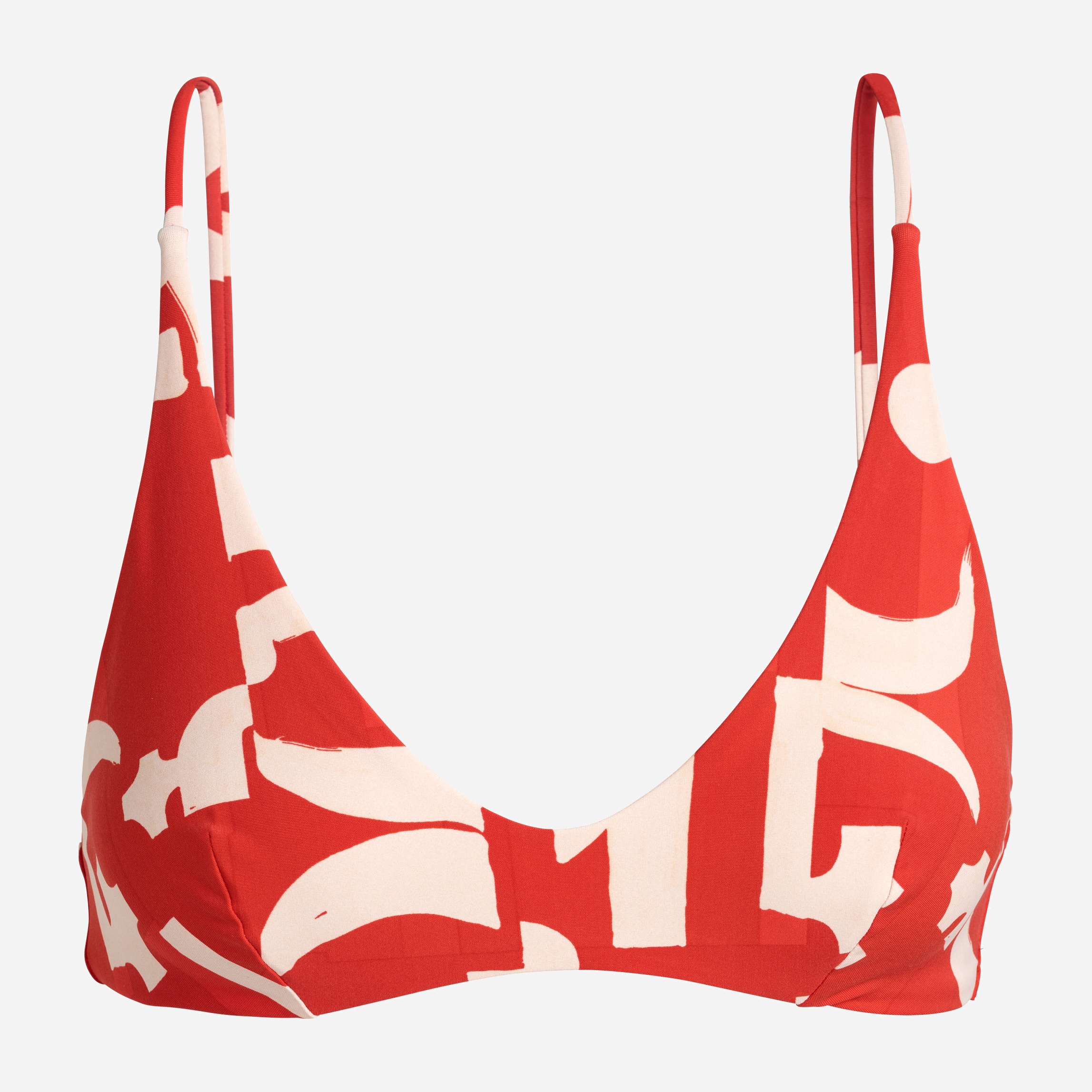 

Верхняя часть купальника H&M 6196747-AACX 34 Красная в бежевые узоры