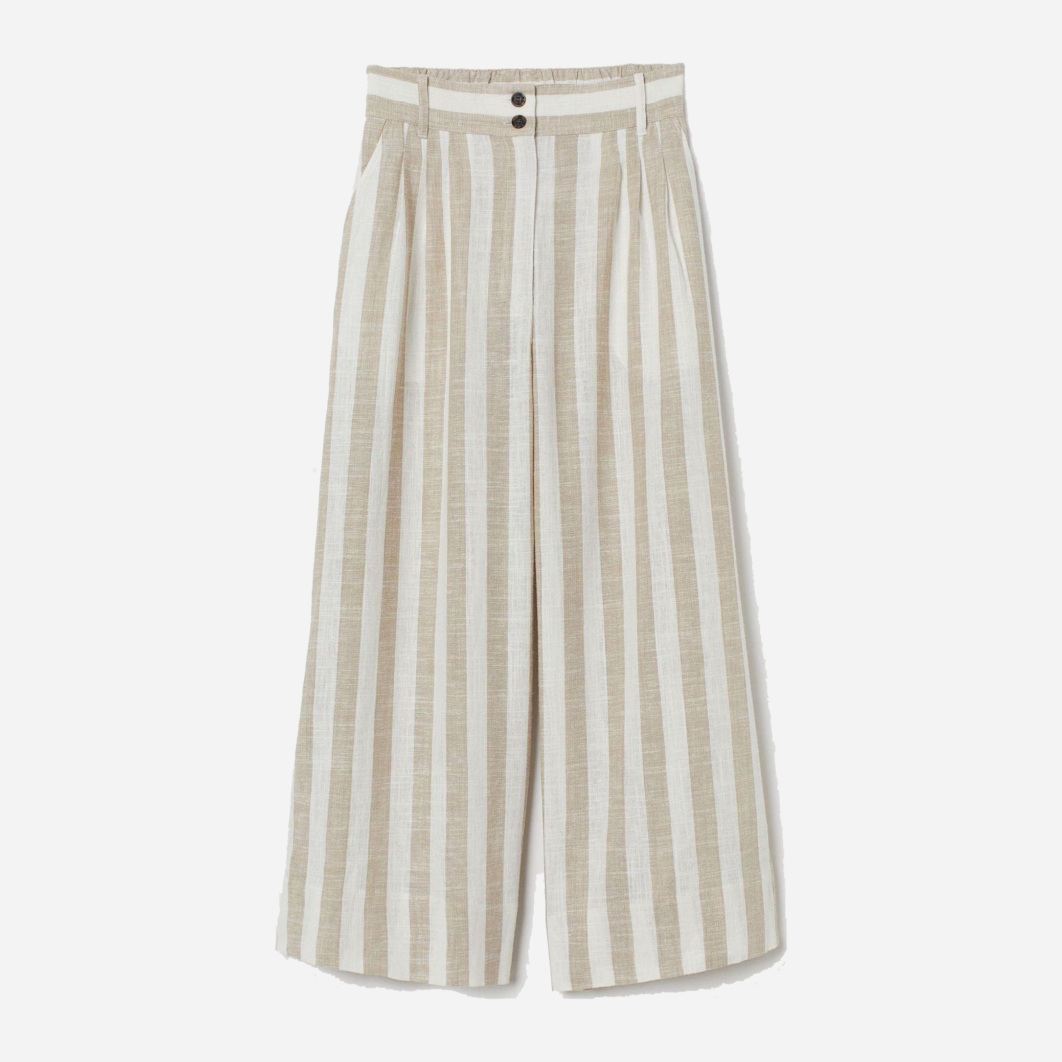 

Брюки H&M 7305669-AEFX 42 Белые с бежевым