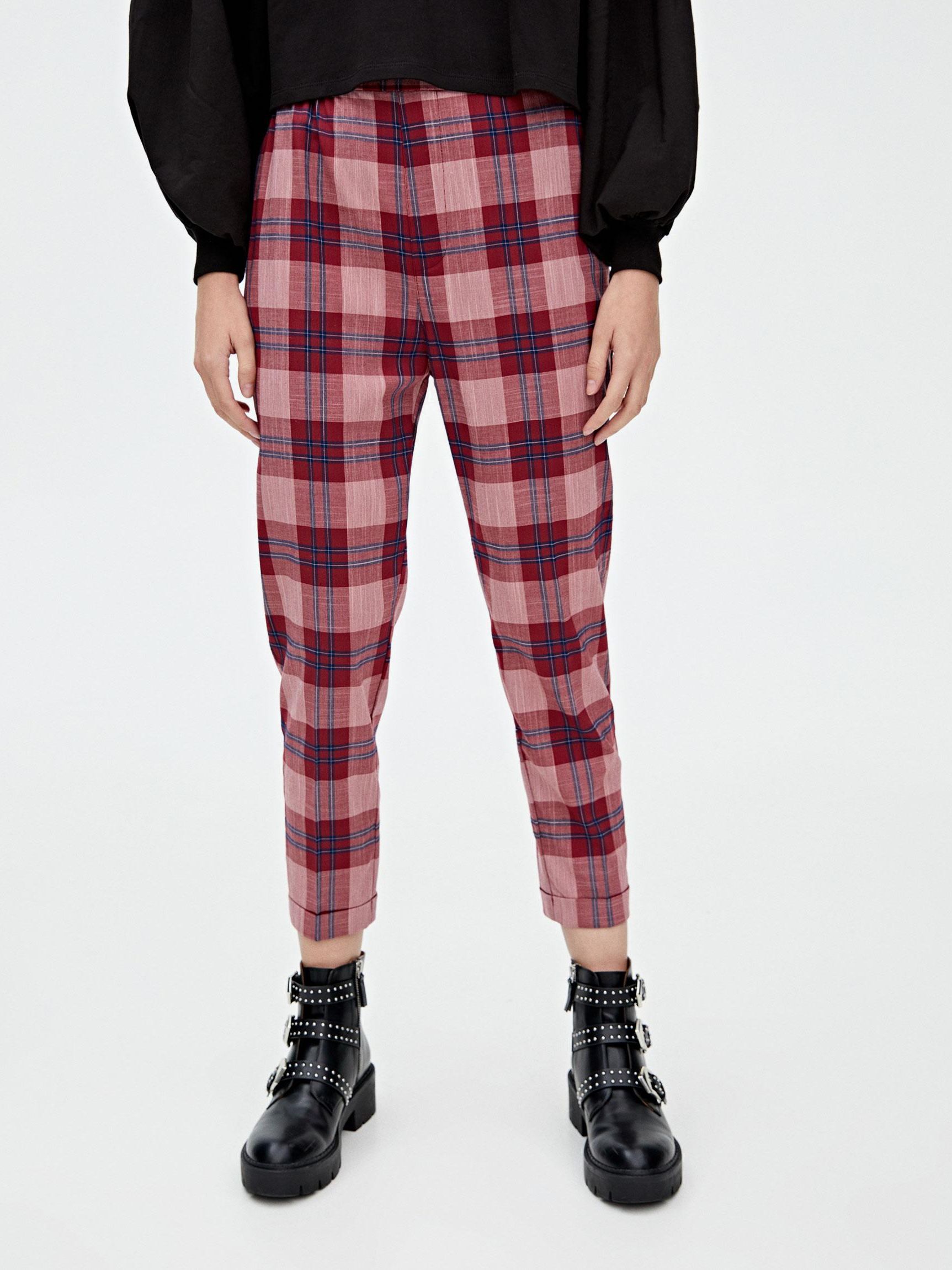 

Брюки Pull & Bear 5679/311/600-ABKM S Бордовые с темно-синим