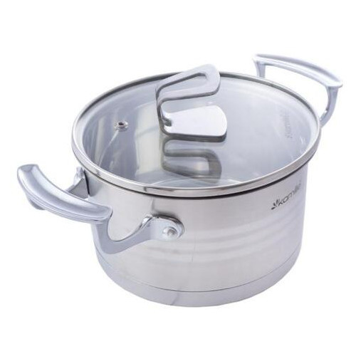 

Кастрюля Kamille из нержавеющей стали с крышкой 22х12см, 4,4л MKM-5856