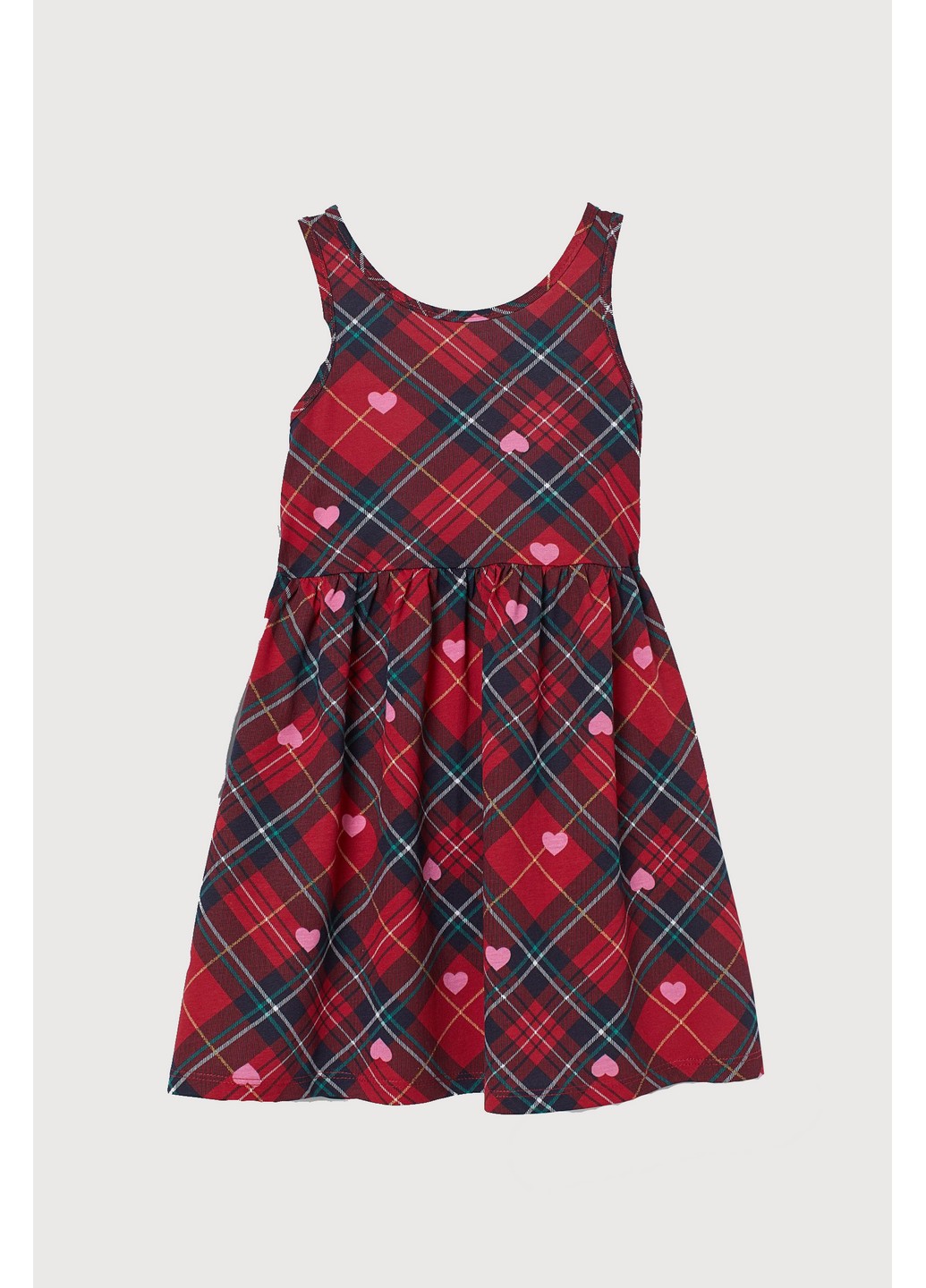

Платье H&M 122/128 Красный 0770601_клетк.роз.серд