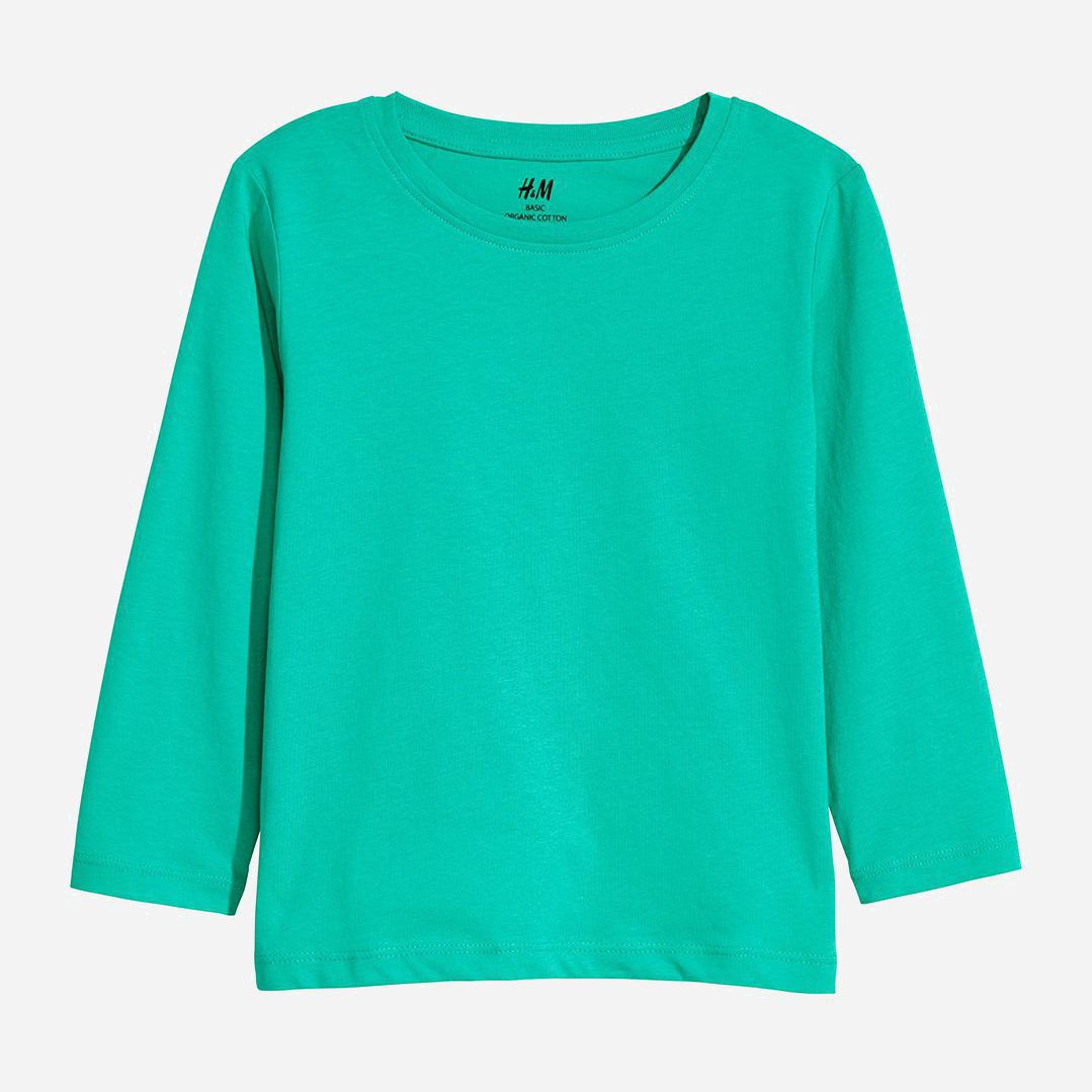 

Футболка с длинными рукавами H&M 503569 110-116 см Зеленая