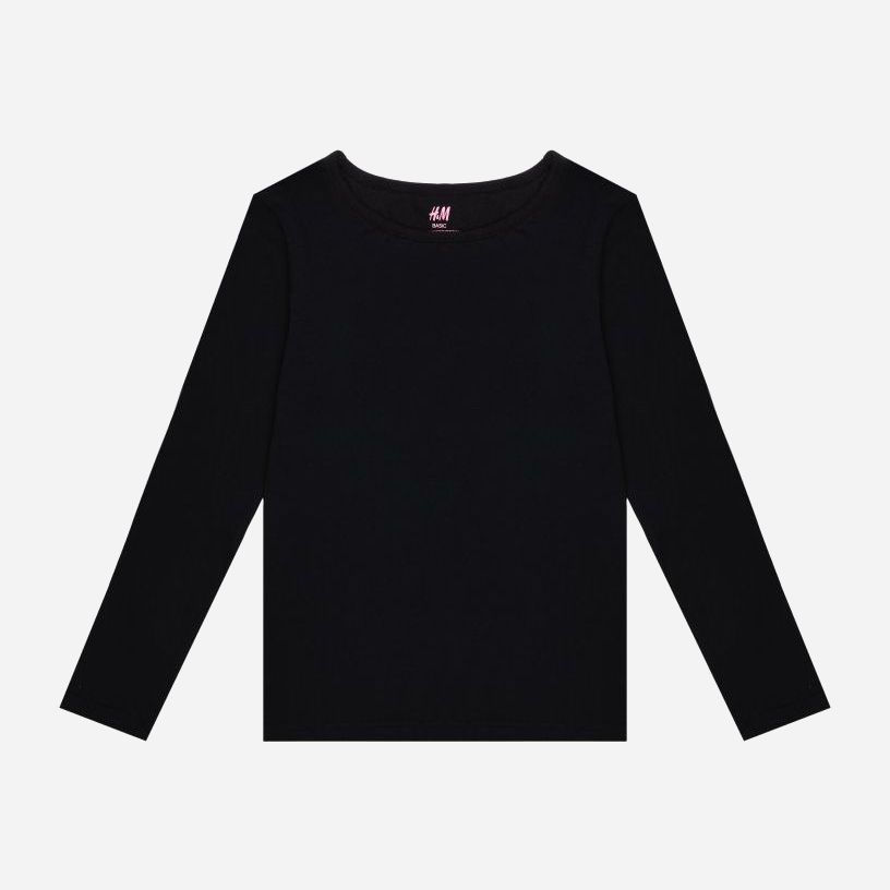 

Футболка с длинными рукавами H&M 620424 98-104 см Черная
