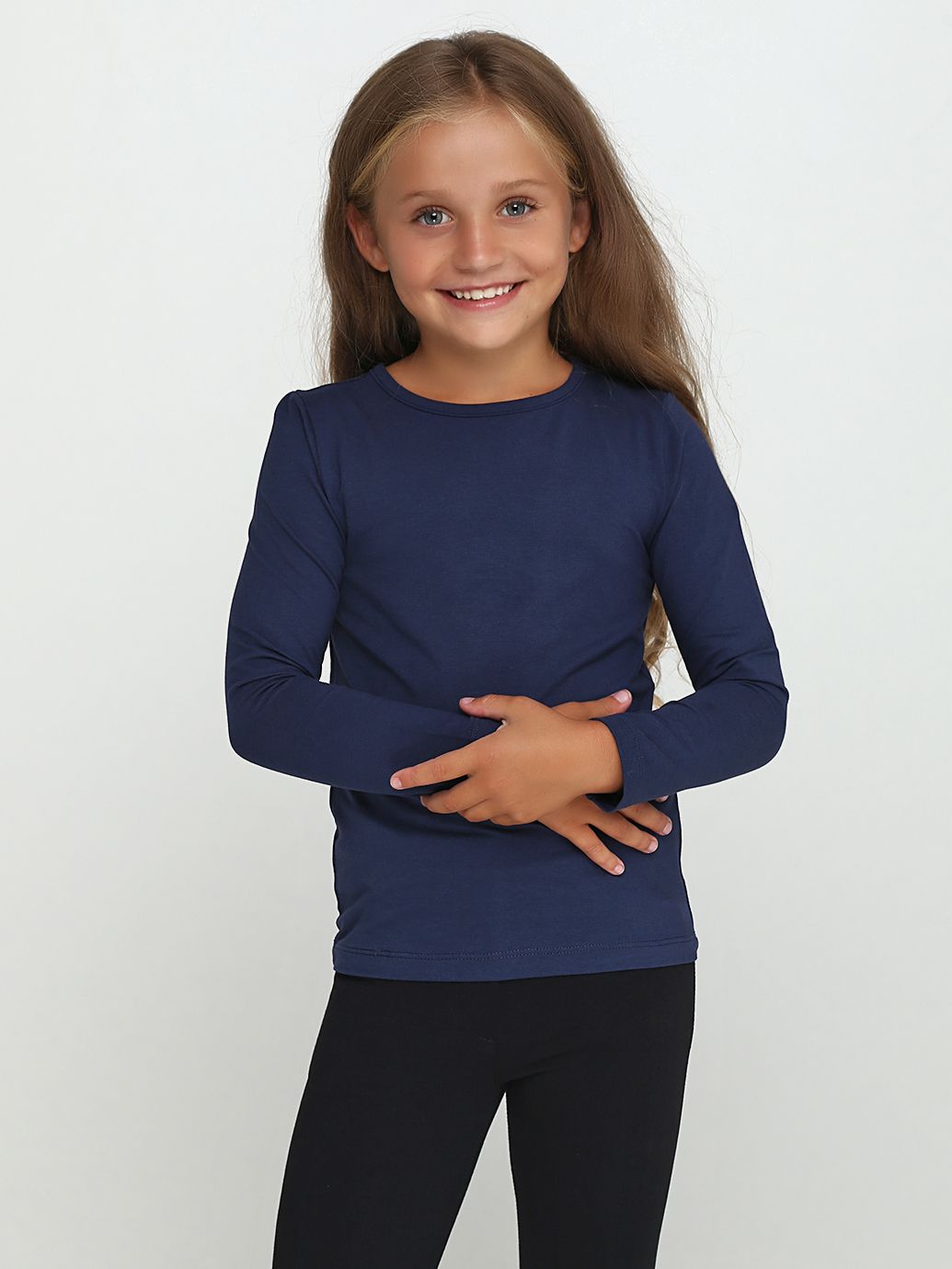 

Футболка с длинными рукавами H&M 493836 134-140 см Синяя