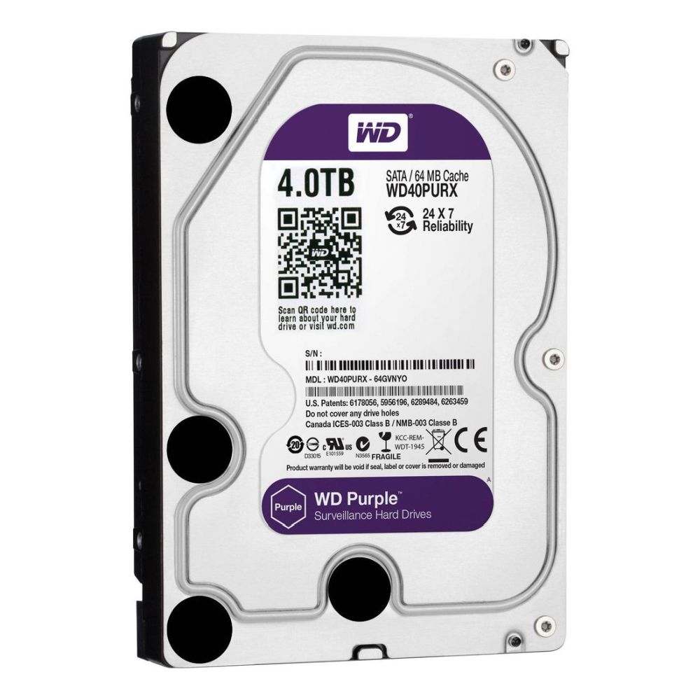 

Жесткий диск 4TB Western Digital WD40PURX для видеонаблюдения (106954)