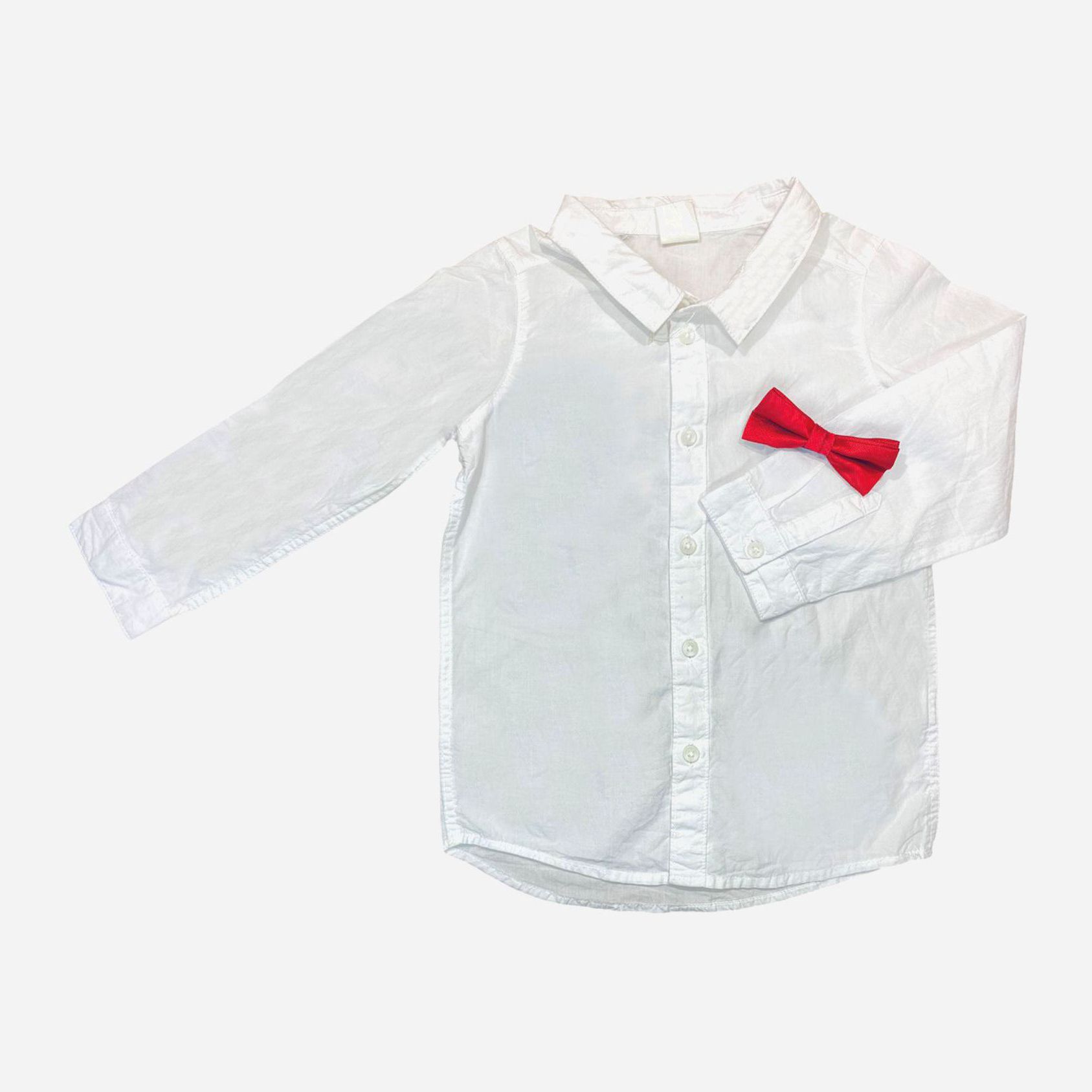 

Рубашка + бабочка H&M 644082 98 см Белые