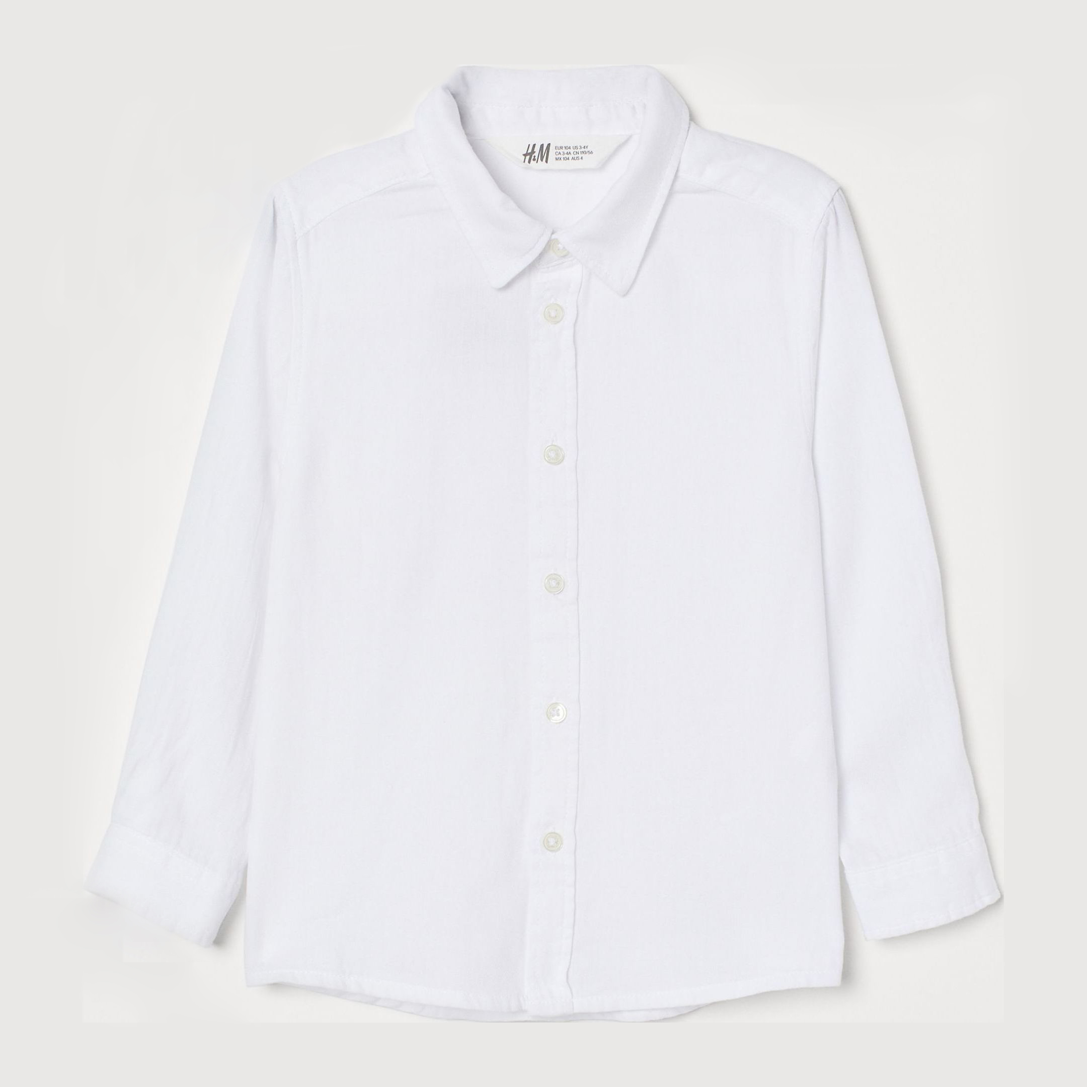 

Рубашка H&M 755717 134 см Белая