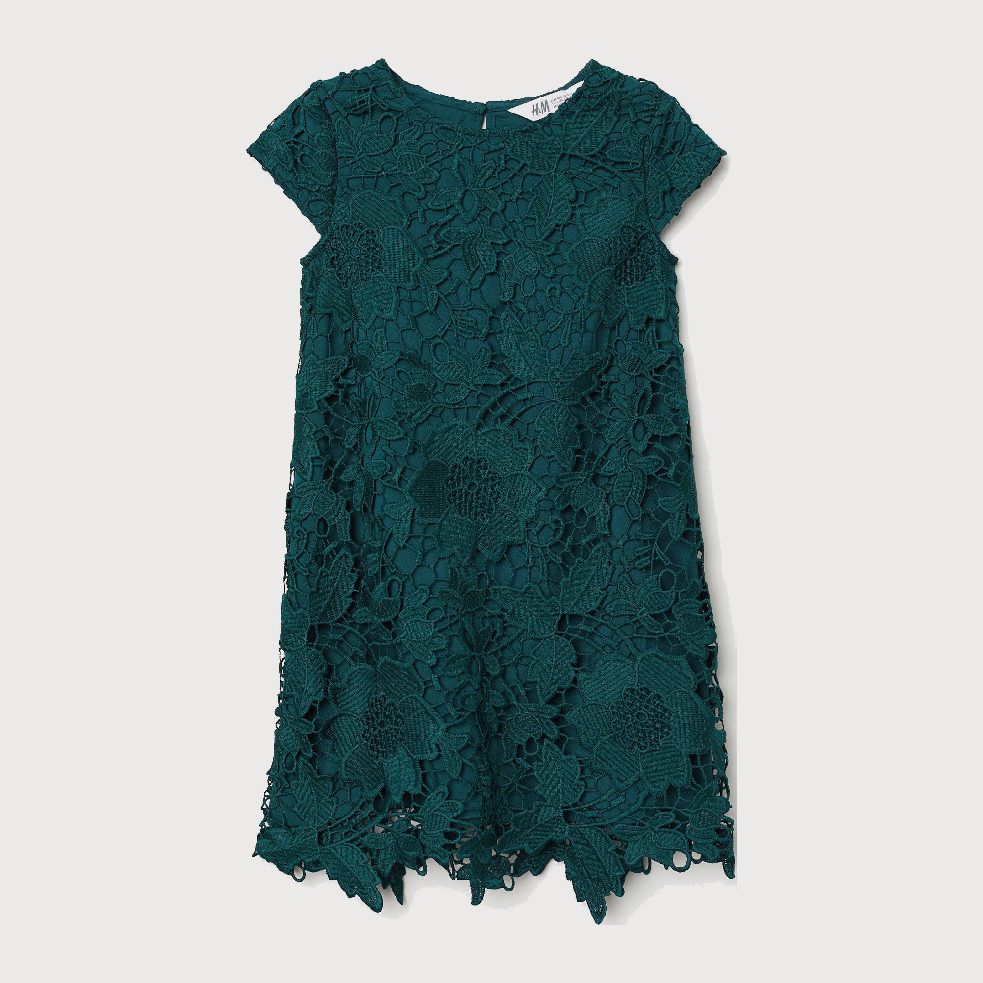 

Платье H&M 678602 116 см Темно-зеленое (KZ2000001027820)