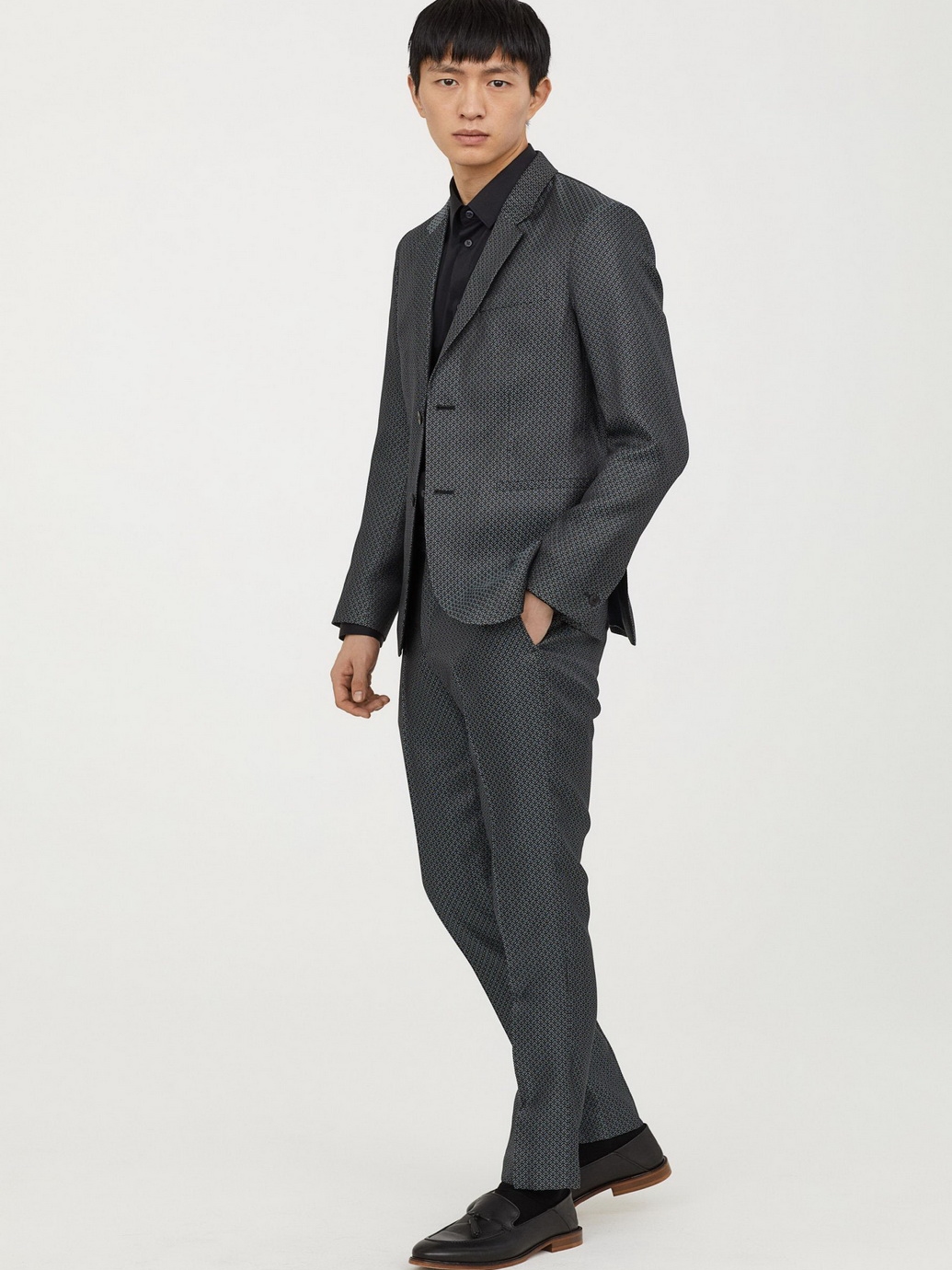 Брюки H&M 0575442-7 52 Черные (СА2000001656853) – в интернет-магазине ...