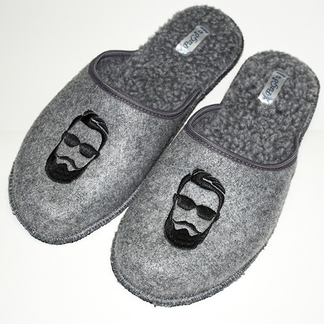 

Комнатные тапочки Pago Бородач Ч M 1901023-7 43 серые