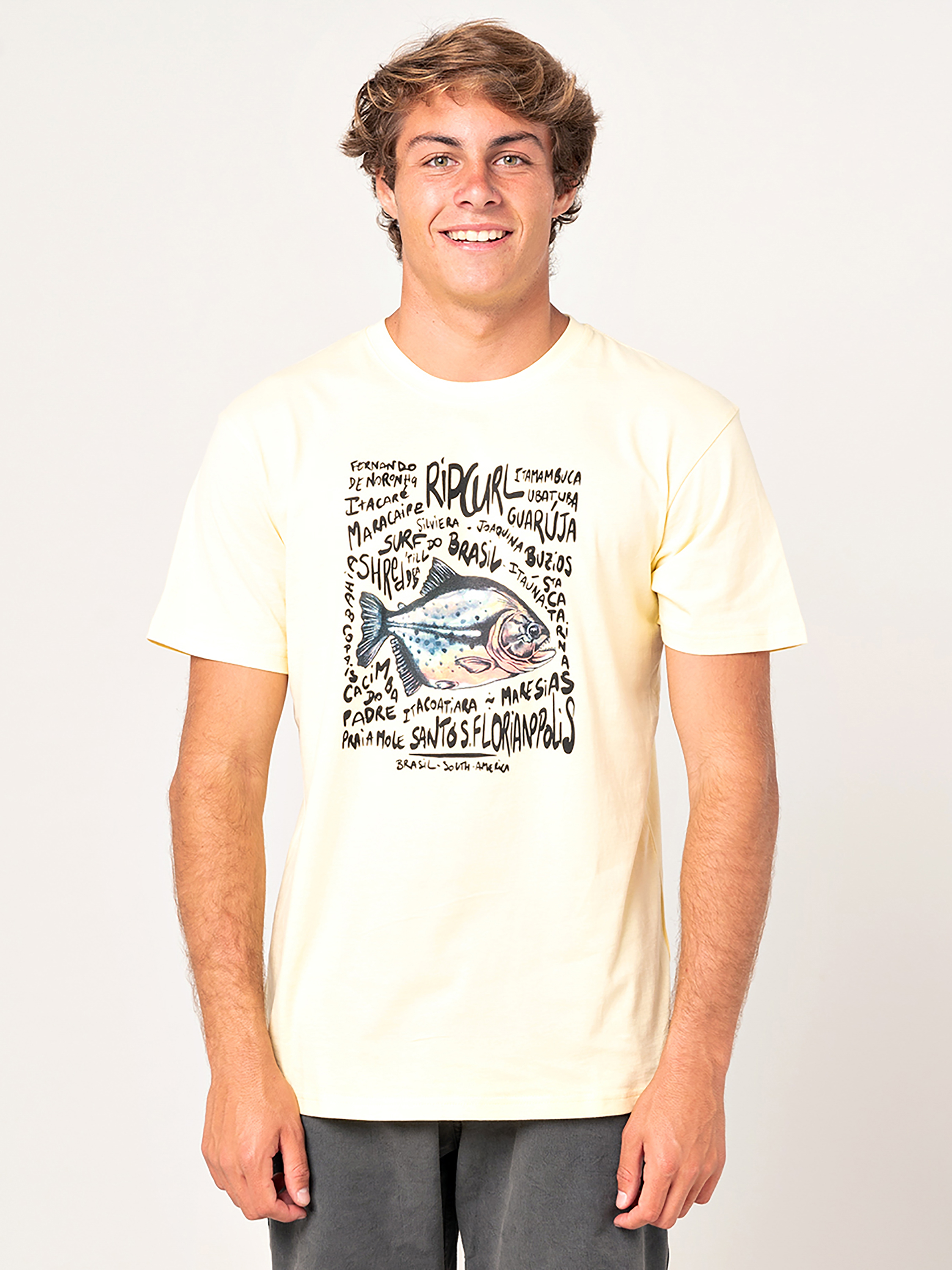

Футболка Rip Curl Destination Animals CTESS5-4822 S Бледно-желтая