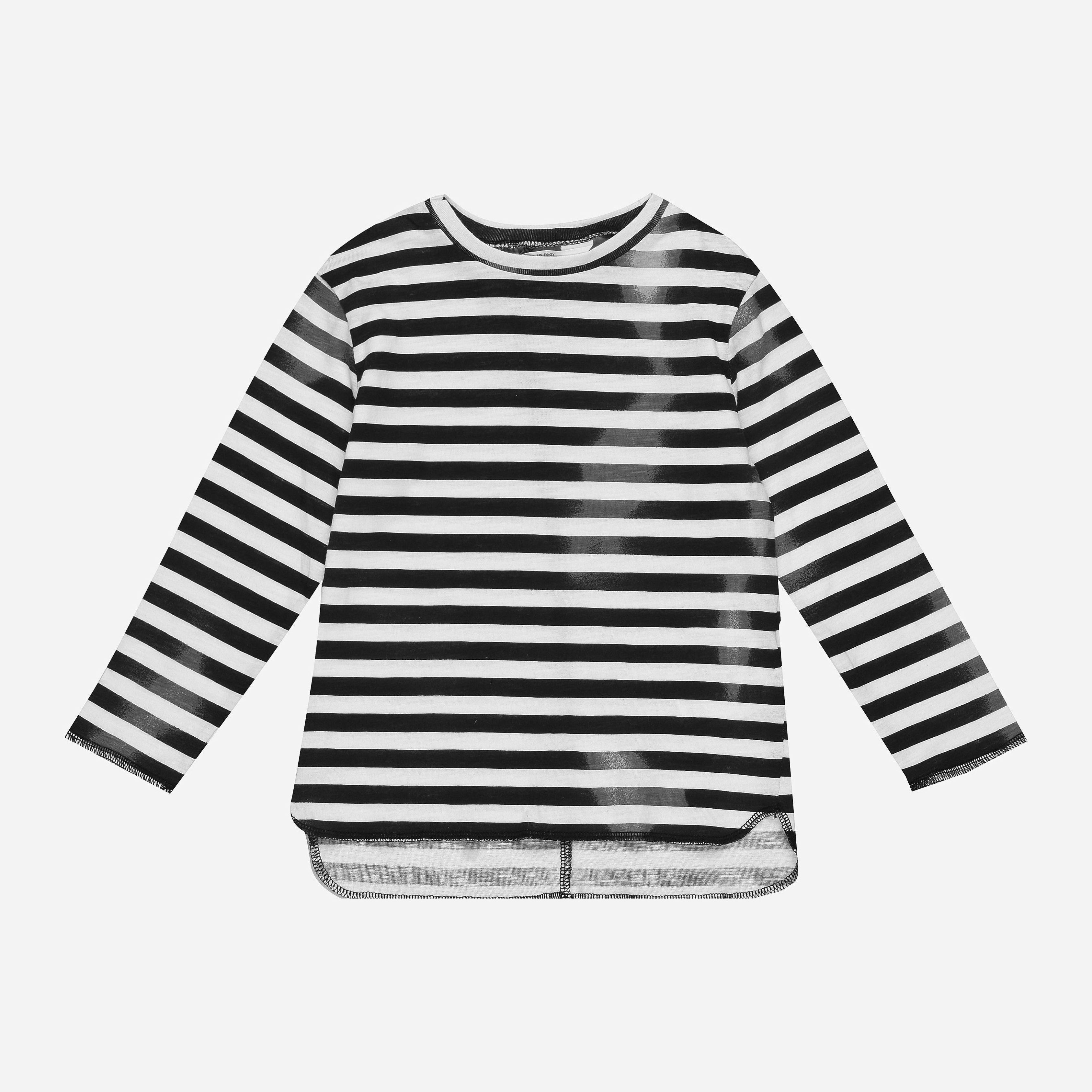 

Футболка с длинными рукавами H&M 5525356 134-140 см Черно-белая