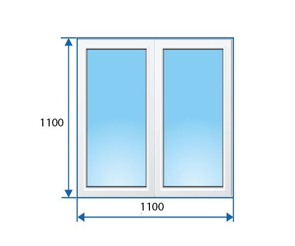 

Окно металлопластиковое Aluplast 1 Ideal 2000 60 mm глухое 1100х1100 мм белое