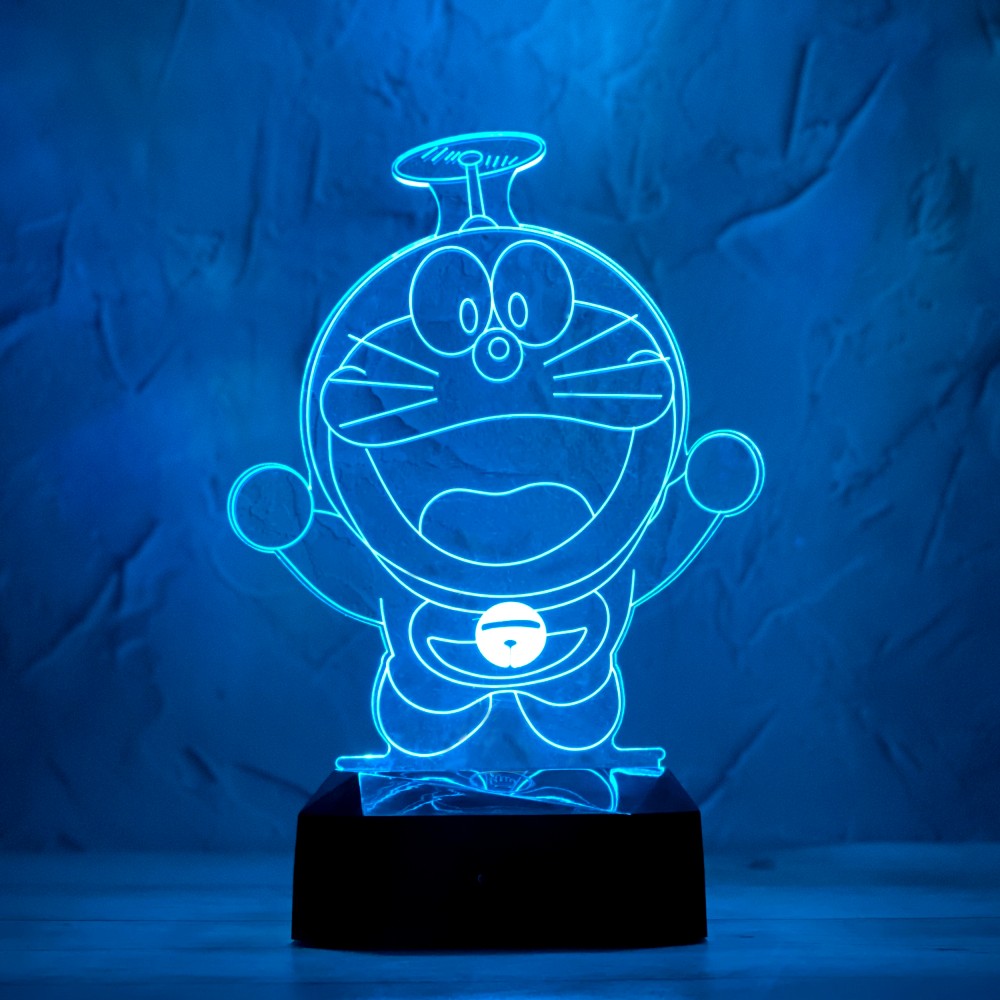 

3D светильник с пультом и аккумулятором 3D Lamp Кот Дораемон (LР-33832)