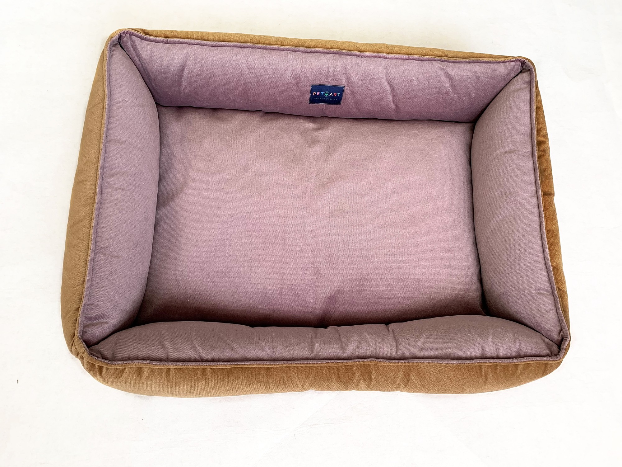 

Двусторонний лежак PET-ART sleeper размер 65x90 двухцветный лилово - карамельный
