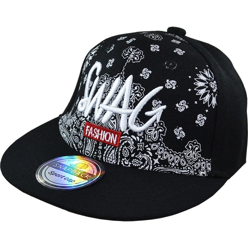 

Детская кепка бейсболка SWAG черная на застежке 49-54 см 700-4177