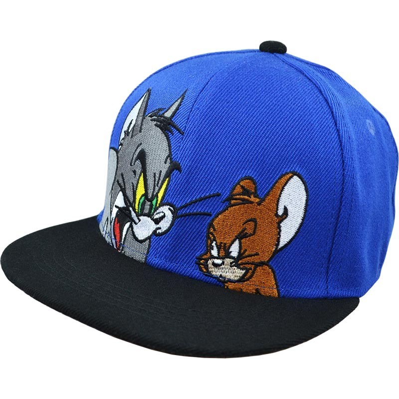 

Детская кепка бейсболка Tom & Jerry синяя с черным козырьком на застежке 50-54 см 700-5638