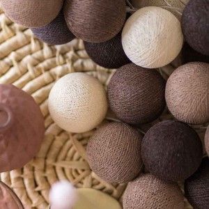 

Хлопковая гирлянда Brown 20 шариков в ряд 3,78 м