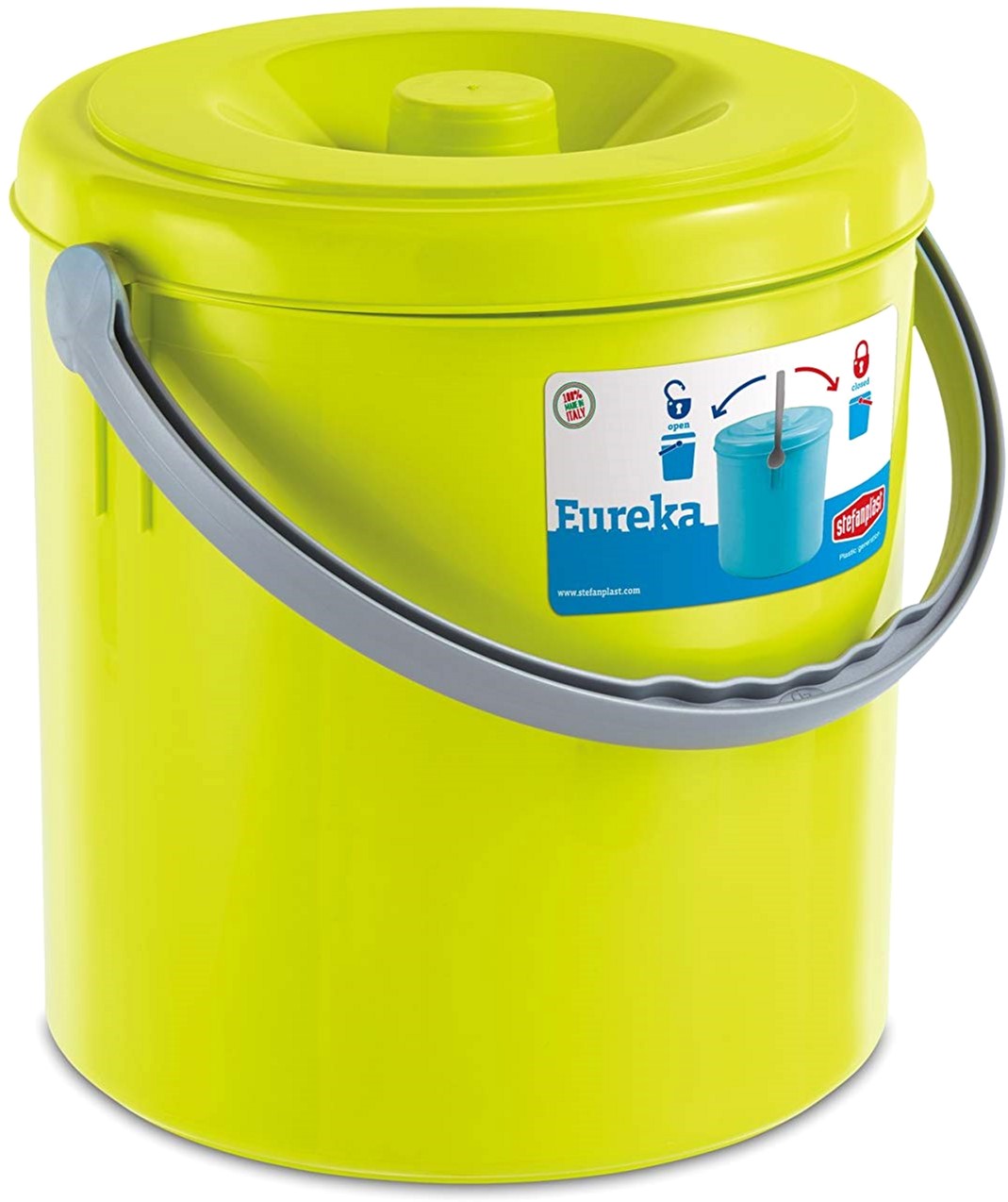 

Ведро с крышкой Stefanplast Eureka 30х31 см 20 л Зеленое