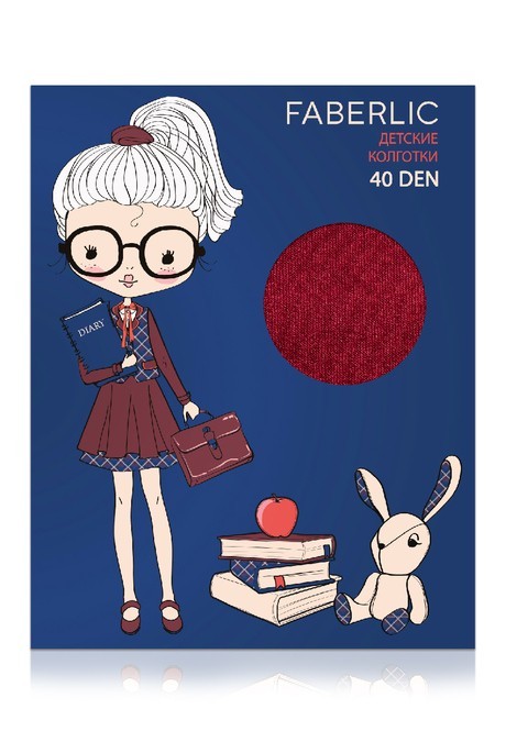 

Колготки детские, плотность 40 den, цвет красный, размер 92-98, Moda Faberlic