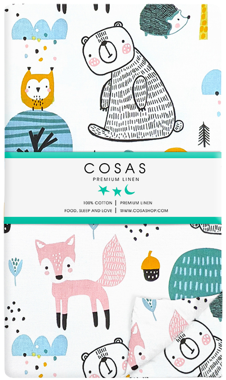

Подростковый постельный комплект Cosas 155х215 AnimalsForest_EL90-Mustard_155