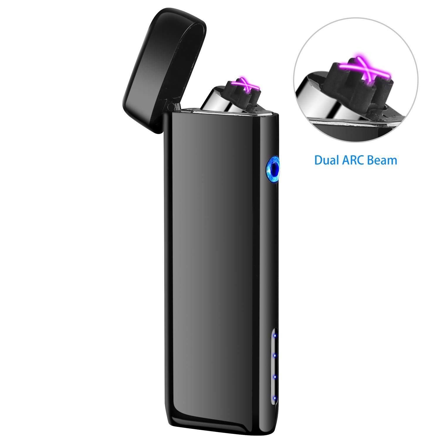 

Зажигалка Lighter USB дуговая электроимпульсная индикатор заряда